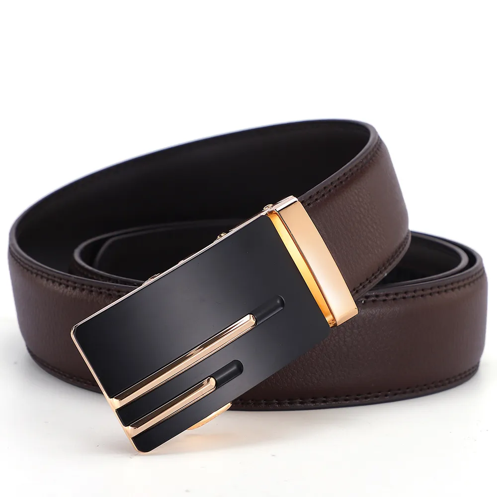 Men's Genuine Leather Belt With Automatic Buckle - Business & Casual Style For All Ages_voghion.com