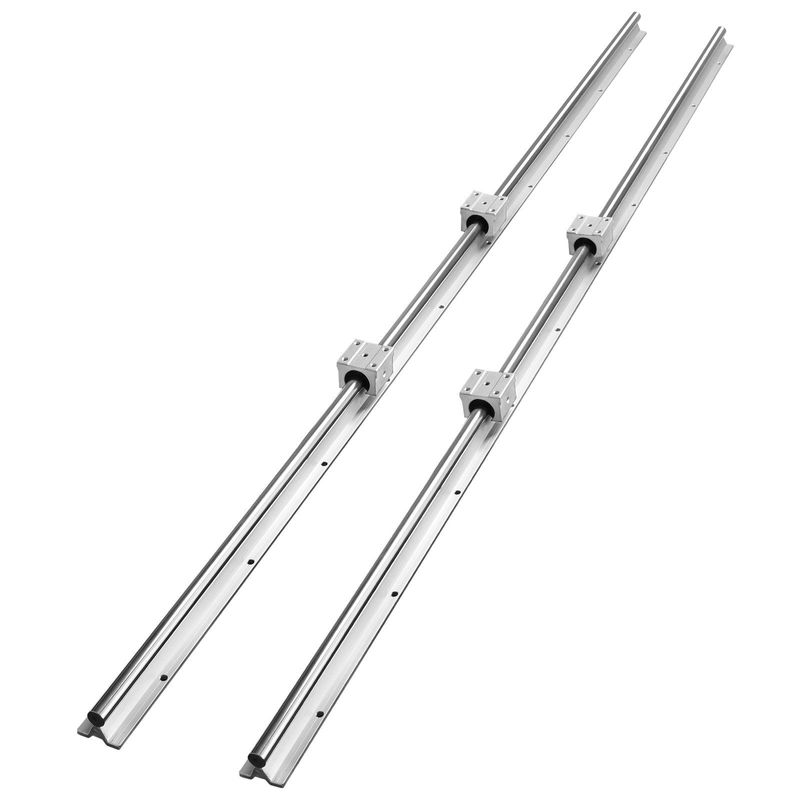 VEVOR Linear Guide Rail Set, SBR16 1500mm, 2 PCS 59 In/1500 Mm SBR16 Guide Rails And 4 PCS SBR16UU Slide Blocks, Linear Rails And Bearings Kit For Automated Machines DIY Project CNC Router Machines_voghion.com