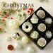 Premium Christmas Tree Topper & Ornament Set – 69-Piece Cream Green Decor With Star, Reindeer & Multi-Sized Baubles_voghion.com