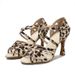 Hot Selling Leopard Print Latin Shoes, Women's Adult Slim High Heels, Professional Soft Sole, Precisely For Practicing_voghion.com