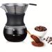 Übergießkaffeemaschine mit doppelschichtigem Edelstahlfilter, 400 ml/14 oz manueller Kaffeefilter und Kaffeekanne aus Glas (400 ml/14 oz)_voghion.com