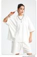 Large Short Version Loose Men's Short Sleeve T-Shirt Seamless Large Size Men's Clothing_voghion.com