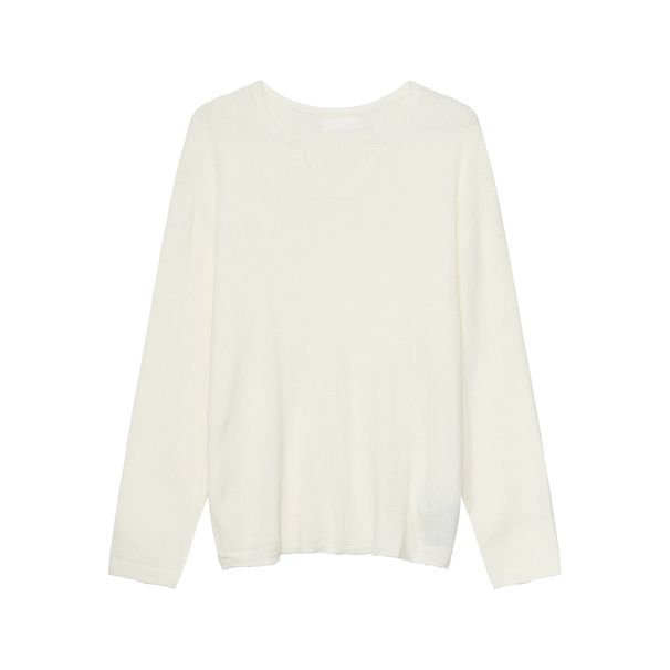 MTLCLOTHES Men's Clothing|Korean Version Ins Fashion Irregular Collar 272g Lazy Style Casual Knitted Sweater Top_voghion.com