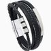 Bracciale da polso intrecciato con chiusura magnetica in lega multistrato, versatile, in pelle, di alta qualità, da uomo, personalizzabile_voghion.com