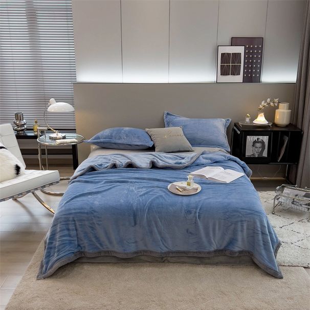 Super Soft Flannel Nap Leisure Blanket Single Double Nordic Milky Velvet Multifunctional Air Conditioning Blanket_voghion.com