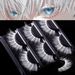 New Exaggerated Holiday Style White False Eyelashes 3 Pairs Long And Short Synthetic Eyelashes_voghion.com