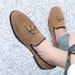 Men's slip-on bean shoes men's plus-size fringe loafers_voghion.com
