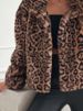 K Fashionable Personality New Furry Leopard Pattern Collarless Short Coat_voghion.com