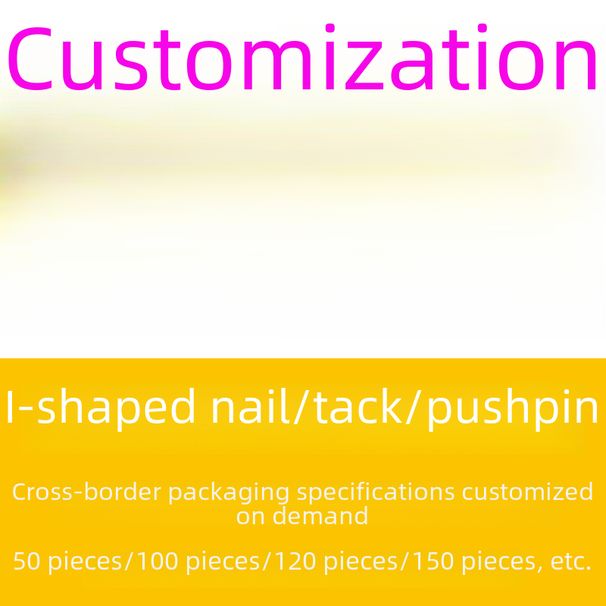 Cross-border hot sale transparent I-shaped nail Earth nail packing 50 pieces 100 pieces 120 pieces 18mm_voghion.com