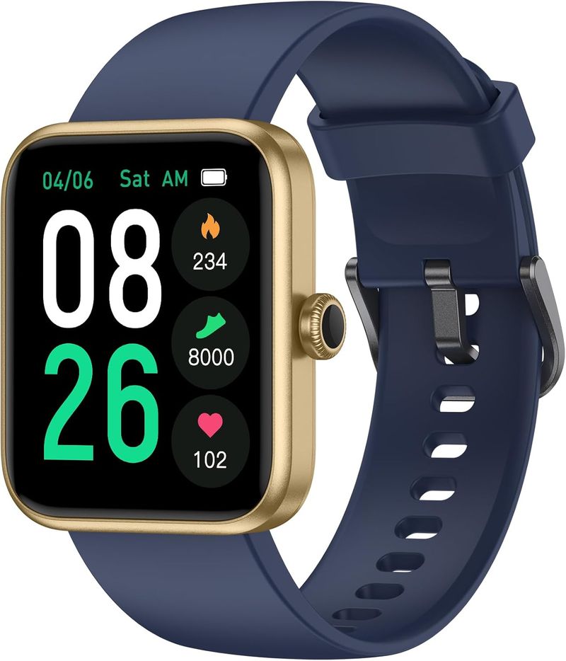Kalp Atış Hızı Monitörü, Kan Oksijen, Uyku Takibi, 42 mm Akıllı Saat Yüzme Su Geçirmez Pedometre ile Kadınlar Erkekler için Uyumlu_voghion.com
