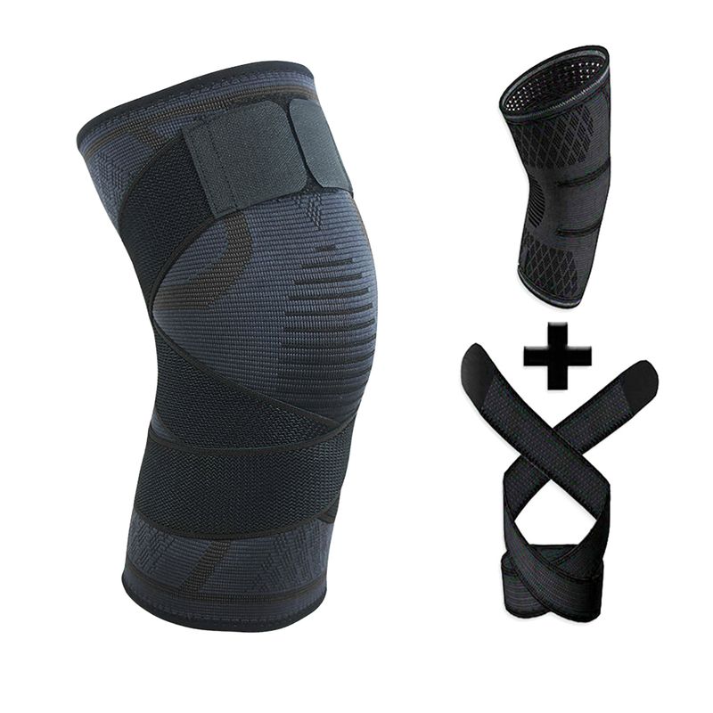 New pressure with knitted sports knee pads Badminton running fitness knee pads outdoor mountaineering knee pads_voghion.com