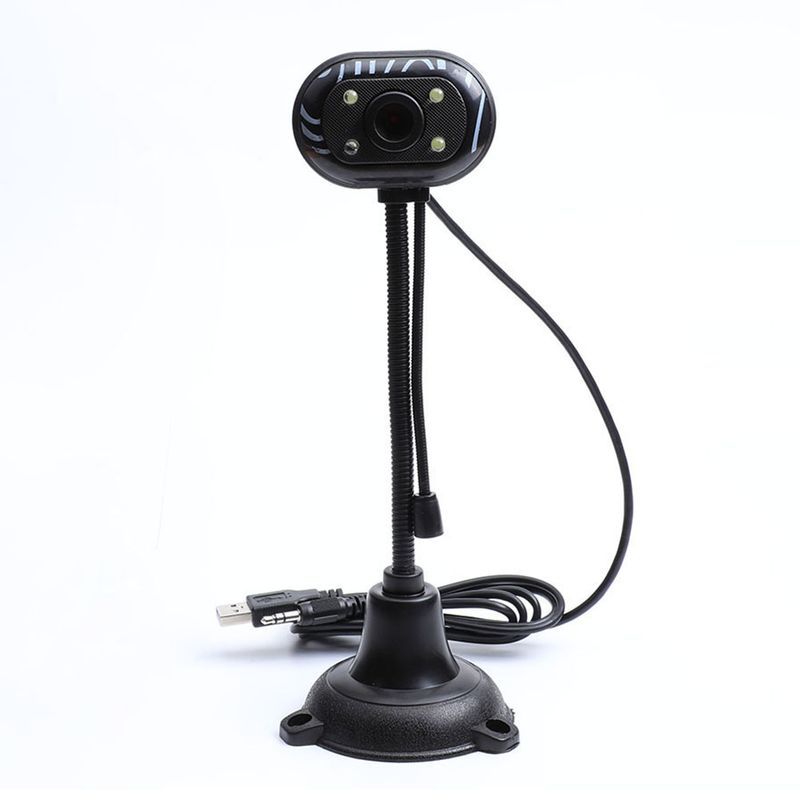 Xinweiqing Home Webcam USB2.0 Night Vision Video Recording Camera with Mic for Laptop PC_voghion.com