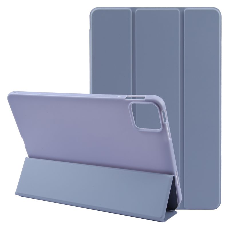 Fir Xiaomi Pad 6 / Pad 6 Pro Dräifachhalter Flip Tablet Liederhülle (Schwaarz)_voghion.com