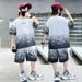 Kid's Clothing Summer new children's cotton short-sleeved shorts suit boys fashionable and handsome round neck casual sports suit_voghion.com