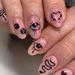 Nail Art & Strumenti Ovale Lungo Rotondo Testa Aurora Nail Art Nero Dolce Fresco Spine Amore Rosa Unghie Finte Indossare Armatura_voghion.com