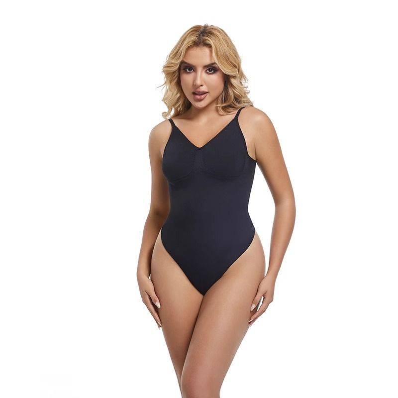 Plus size thong hip lift Seamless Shapewear Women's corset halter body_voghion.com