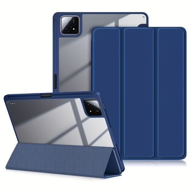 Custodia per XiaoMi Pad 7 da 11,2 pollici con portapenne per MiPad 7 Pro da 11,2 pollici, trasparente, antiurto, con supporto a tre ante, per tablet._voghion.com