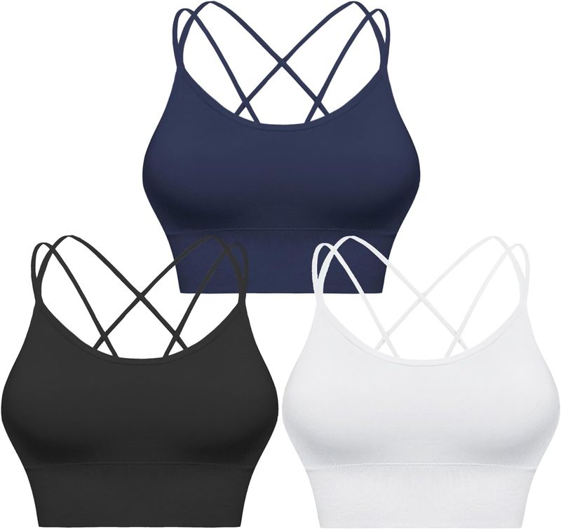 Sykooria Femme Soutien Gorge Sport, Brassiere Femme Sport Coussinets Amovibles Soutiens-Gorge sans Armature, Vetement Sport Femme Fitness S-XL_voghion.com
