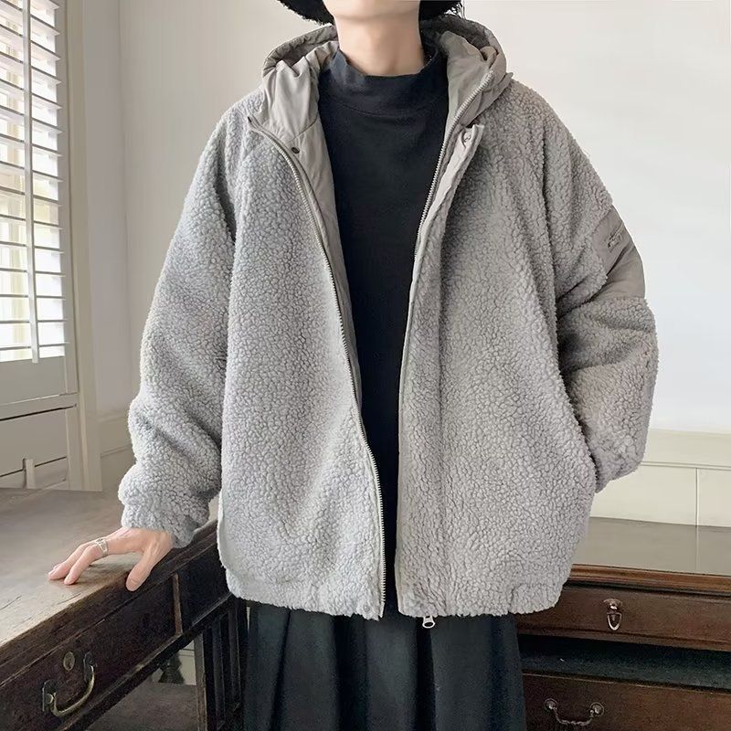 Herretøj Lam fleece jakke mode plus fleece løs_voghion.com