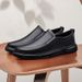 Trendy Top Layer Rindsleder Casual Leder Buine Herren Soft Surface Slip-On Loafer Driving Dad Rutschfest Große Größe_voghion.com