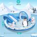 Φουσκωτό σιντριβάνι πιγκουίνος, τσουλήθρα, παιχνίδια νερού φαλαινών, υπαίθρια πισίνα με ψεκαστήρα γκαζόν, στρογγυλή πισίνα στον ωκεανό_voghion.com