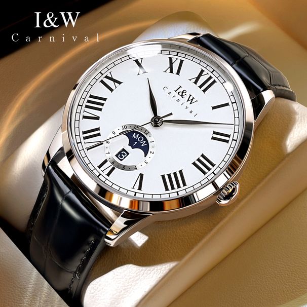 IW Automatic Mechanical Men's Watch Miyota Movement Sapphire Mirror Waterproof Luminous Calendar Men Watches_voghion.com