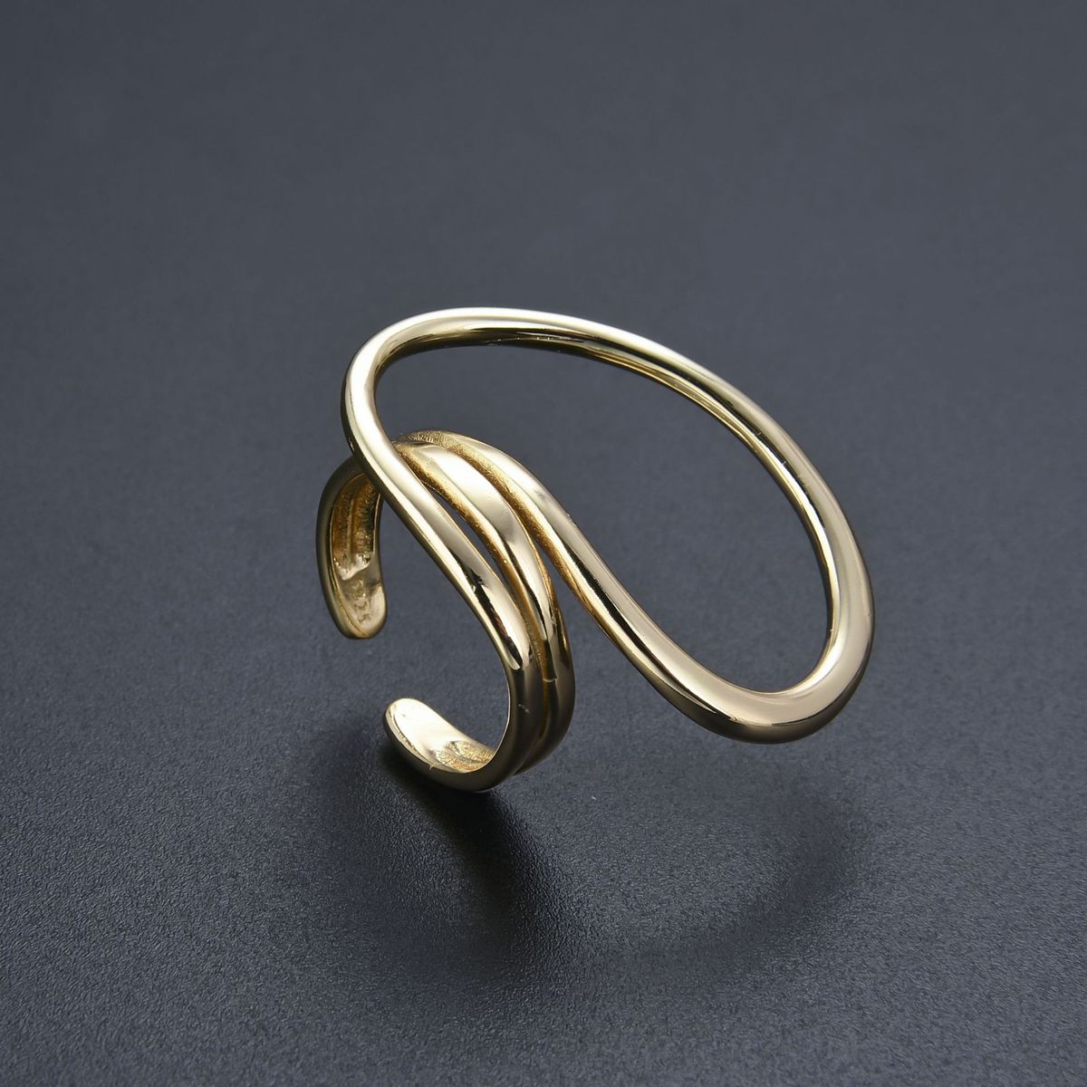 Unisex-Schmuck, modisch, schlicht, farberhaltend, mehrschichtig, übertrieben, unregelmäßig, verstellbare Ringöffnung, Unisex-Handschmuck, Netz, Promi_voghion.com