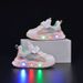 Sneakers fosforescenti per bambini - Scarpe luminose con suola morbida per ragazzi e ragazze, scarpe per bambini in mesh traspirante con velcro_voghion.com