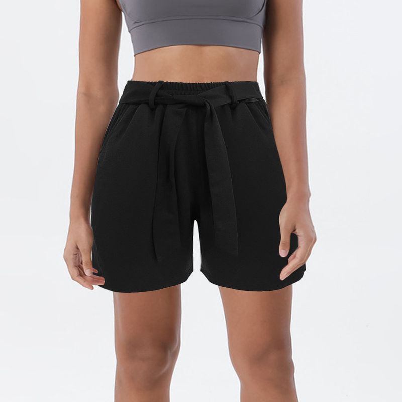 Versatile Drawstring Casual Shorts – Breathable Quick-Dry Fabric For Summer (S-2XL, Black)_voghion.com