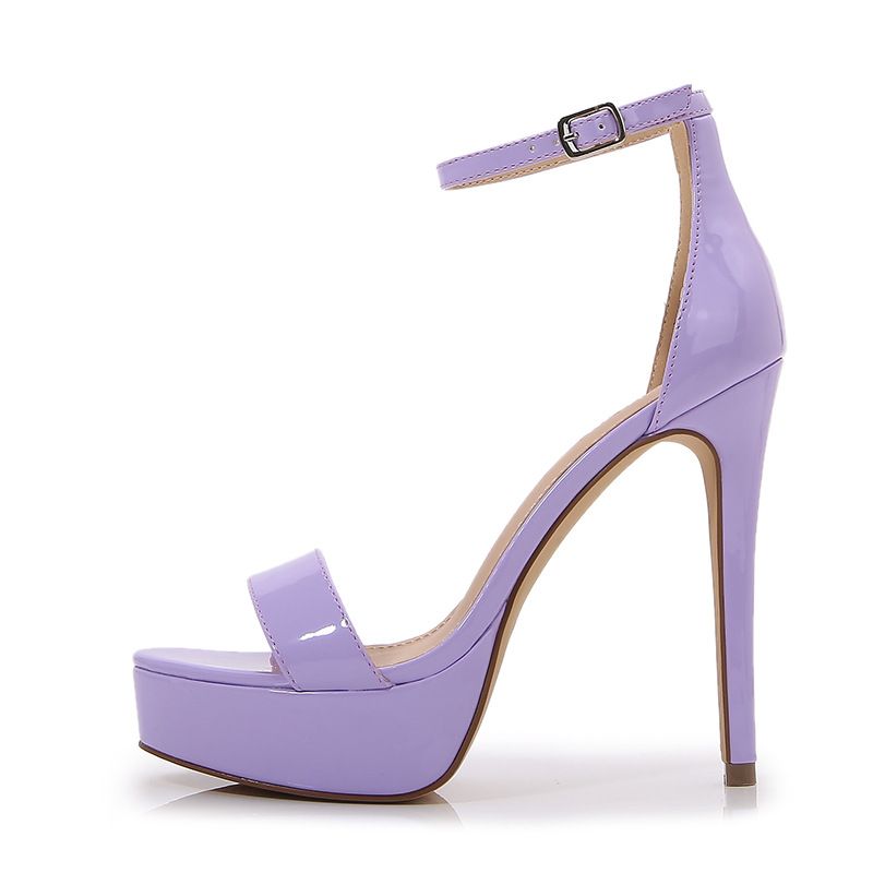 Nieuwe grote ronde kop stiletto hoge hakken dameslijn tas met gesp mode sandalen_voghion.com