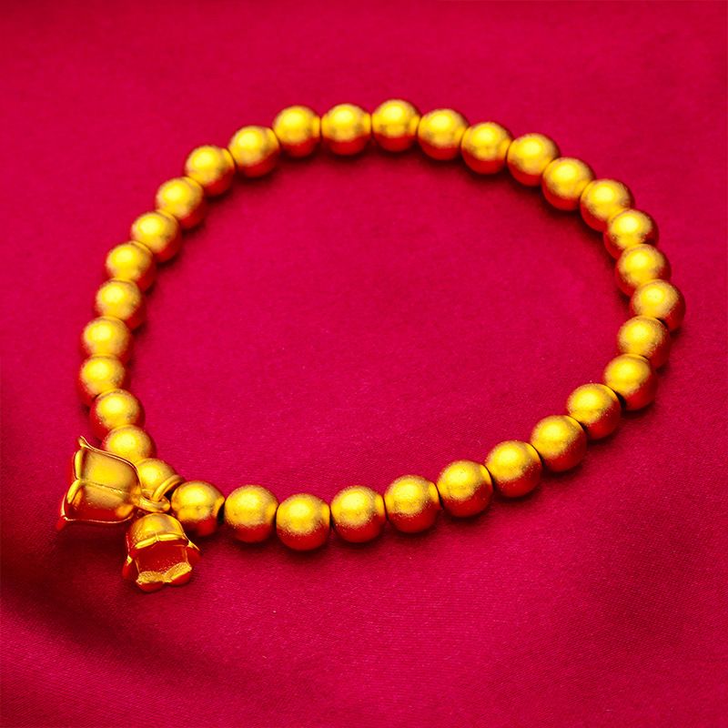 Unisex Jewelry Fashion bracelet flower bracelet ancient gold bracelet beads frosted accessories bracelet_voghion.com