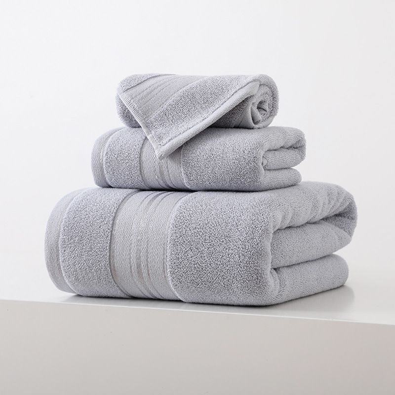 Pure Cotton Towel Household Square Towel Bath Towel Three Piece Set Enlarged Thick Large Size Bathing And Face Washing With Cotton Absorbent_voghion.com