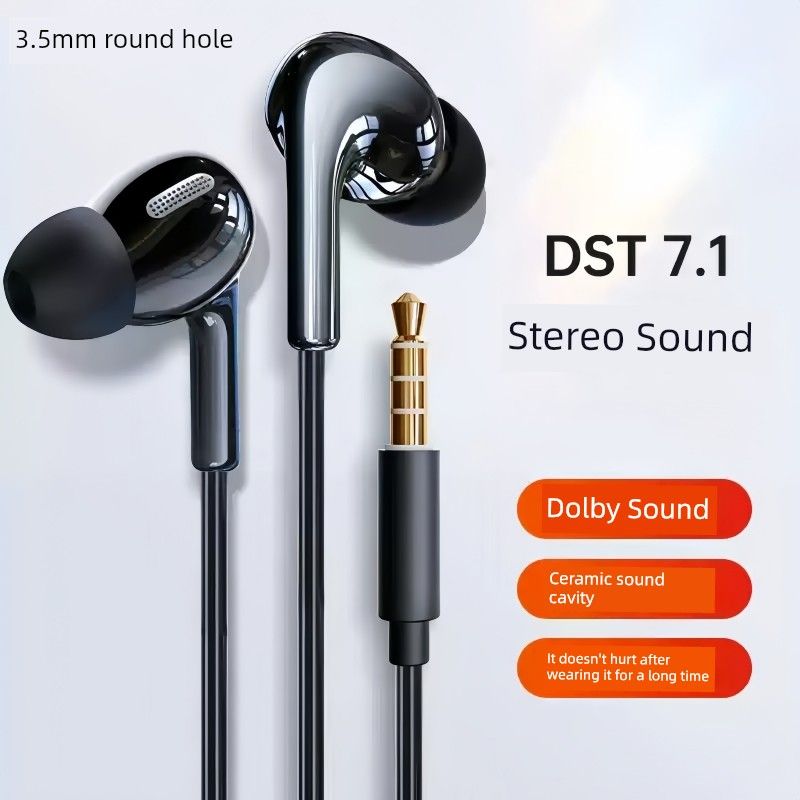 Headset Wired In-Ear High Sound Quality For Huawei Honor Vivo Xiaomi Oppo Ceramic Karaoke Game Typec_voghion.com