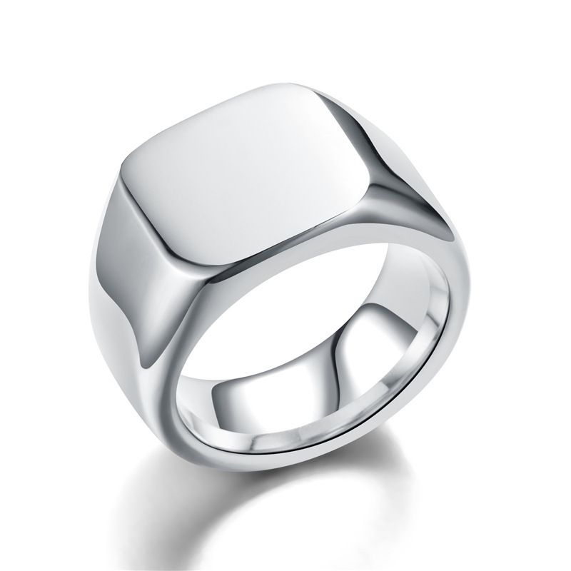 Accessori Personalità Titanio Uomo Acciaio Inossidabile Anello Semplice_voghion.com
