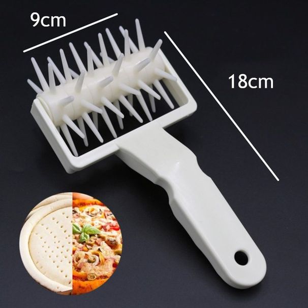 1pcs Pizza Rolling Pin Punch Pastry Roller Pin Biscuit Dough Pie Hole  Embossing Dough Roller Lattice Craft Baking Cooking Tool_voghion.com