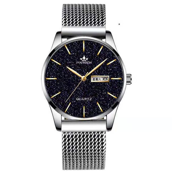 Orologio da uomo con calendario Milano, semplice, alla moda, sottile, con cinturino in acciaio, al quarzo, per studenti, non meccanico_voghion.com