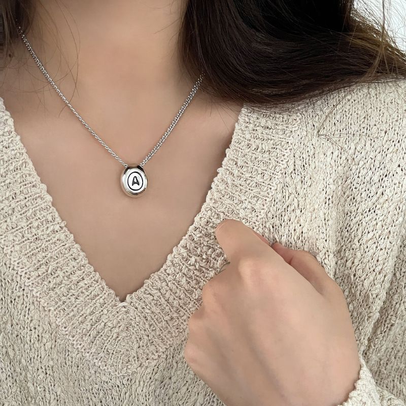 Sterling VENUS Sier Halsband för kvinnor Girl Geometri Letter A Minimalism Trend Fritid Koreanska Smycken Dro_voghion.com