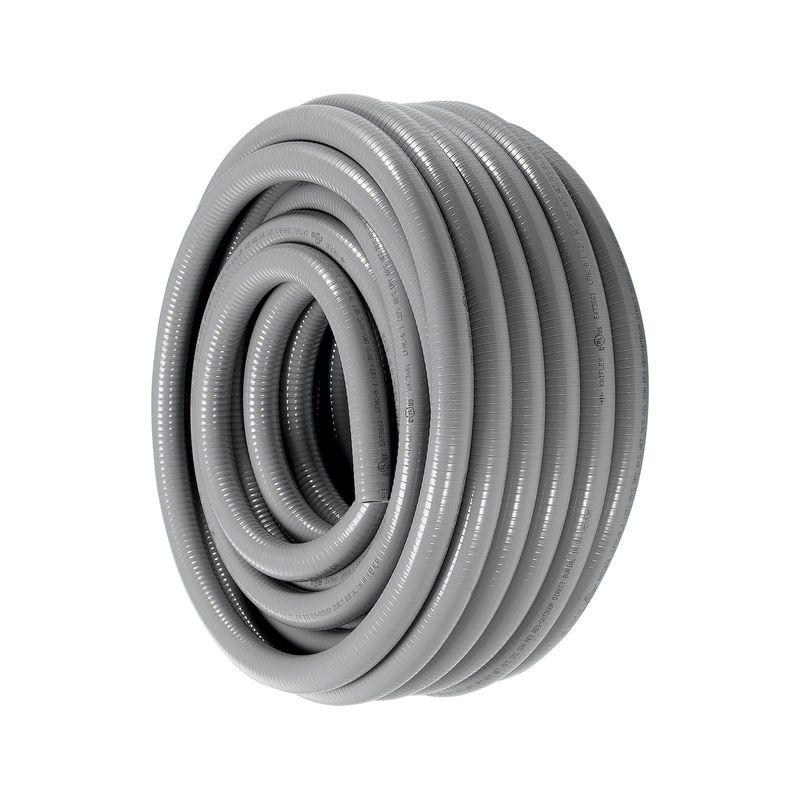 VEVOR 1-Inch Flexible Electrical Conduit, 100 Ft, PVC Liquid-Tight Conduit Non-Metallic With 5 Straight And 5 90-Degree Conduit Connector Fittings, For Air Conditioning Motor Controller Pump, IP65_voghion.com