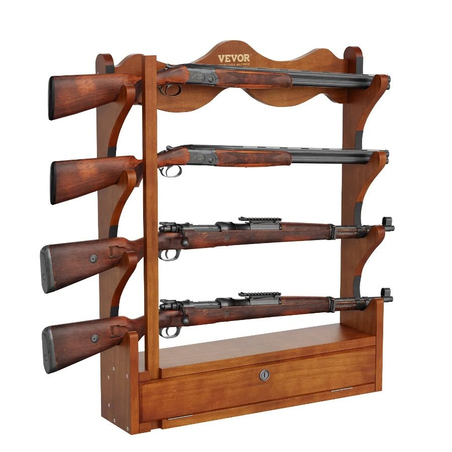 Rack 132 Gun Mount Rack Wall Rack Wood 4 Rifle Gun Shotguns Lb Gun Display Wall W Duty Rifles Display Holds Heavy Storage Rack_voghion.com