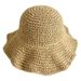 Cappello da spiaggia pieghevole estivo da donna, stile INS, per le vacanze, con ampia tesa, sottile e traspirante, in paglia_voghion.com