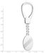 Sterling Silver Rhodium Plated Brushed & Polished Key Chain_voghion.com