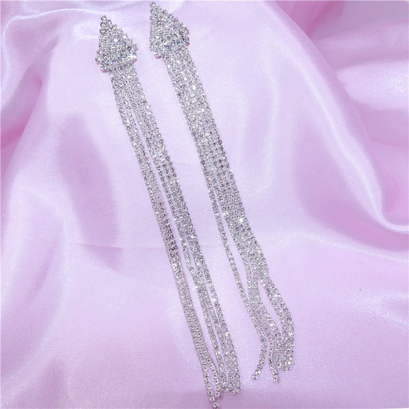 Heißer verkauf mode lange stil glänzenden strass quaste ohrringe, internet berühmt, übertrieben, atmosphärisch, exquisite_voghion.com