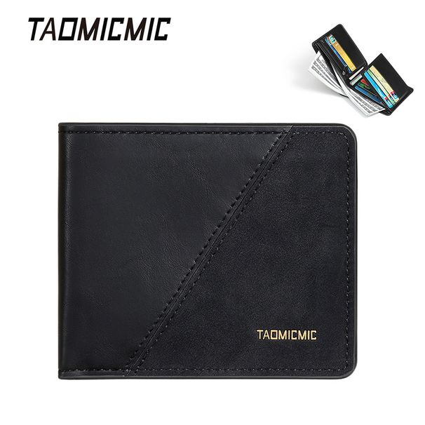 Portfel męski, wielofunkcyjny, z przeszyciami, krótki, o dużej pojemności, retro, dolarowy, łatwy do noszenia, ultracienki, z wieloma przegródkami na karty_voghion.com