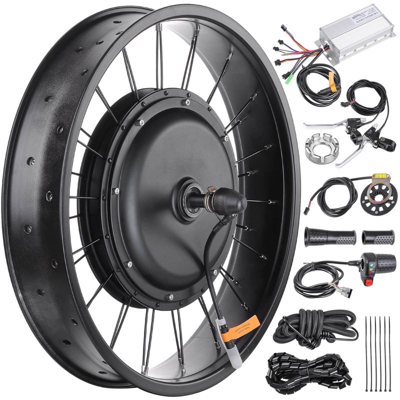 48V1000W Front Fat Tire Electric Bike eBike Conversion Kit 20_voghion.com