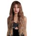 Parrucche graziose da donna a otto cifre con lunghi capelli castani ricci, parrucche sintetiche in seta_voghion.com