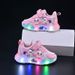 Girls' 2025 New Cartoon Style With Lights, Casual Soft Soled Sports For Children, Velcro LED Illuminated Shoes_voghion.com