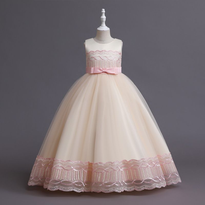 Mutter & Kinder 2024 neues Angebot für mittelgroße und große Mädchenkleider, Hochzeitskleider, lange Klavierauftritte, Kinderkleider_voghion.com