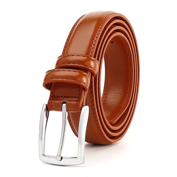 HOT fashionable business men's durable single pin buckle, multi-color optional, dark belt, daily wear_voghion.com