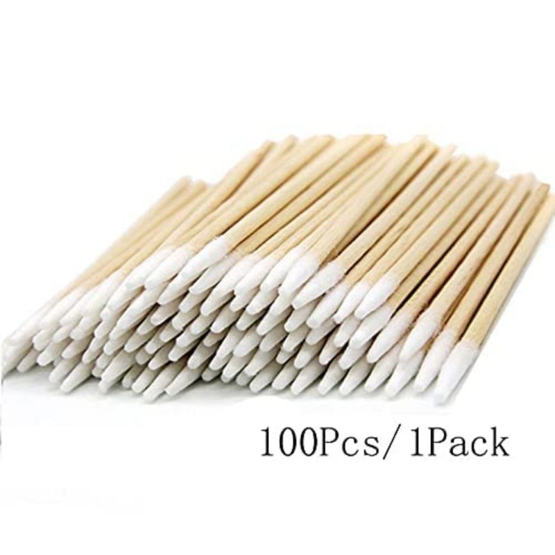 100 stück Beauty Stick 10 cm Stick Augenbrauen Tattoo Beauty Makeup Nagel Nähen Spezial Dirty Pick Holzgriff Kleiner spitzer Kopf für E_voghion.com