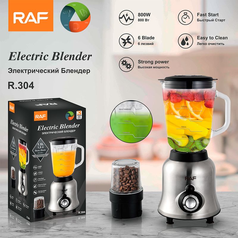 RAF EU Standard Processor Baby Food Soy Milk Fruit Juice Smoothie Maker Multifunctional Blender_voghion.com